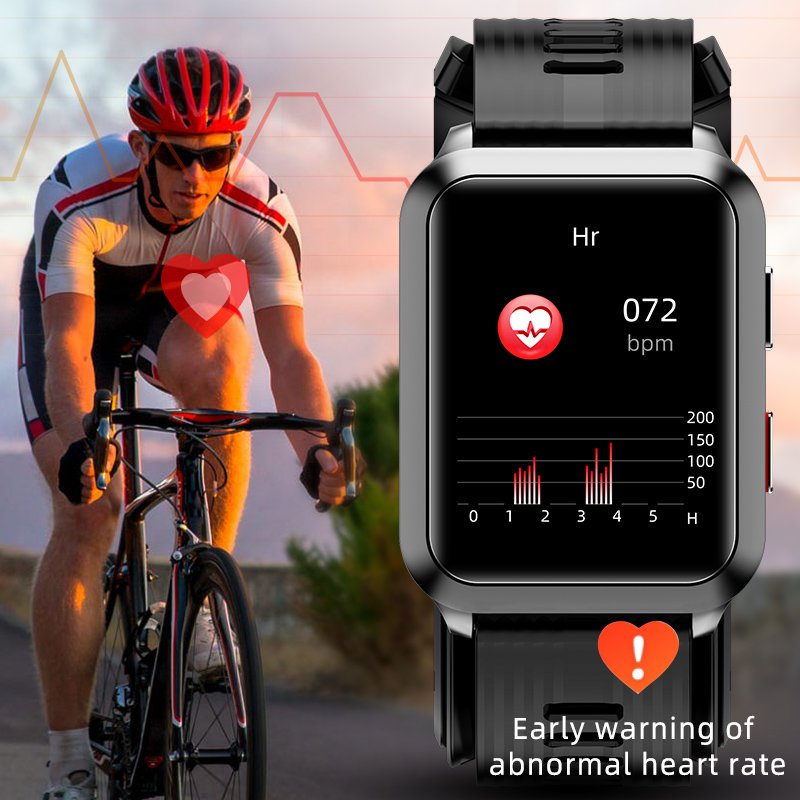SKMEI P60 SmartWatch PPG Blood Pressure Full Wrapped Airbag Pressurization 1.65Inch Heart Rate Smart Watches