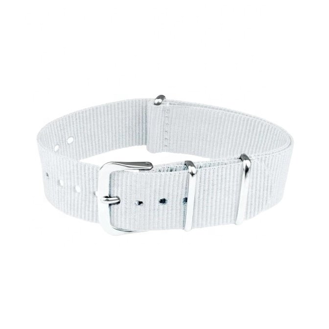Nylon Straps N59 White Water Resistant Watch Bands Bracelet 18 - 22 mm Smart Watch Bands & Accessories Wristband