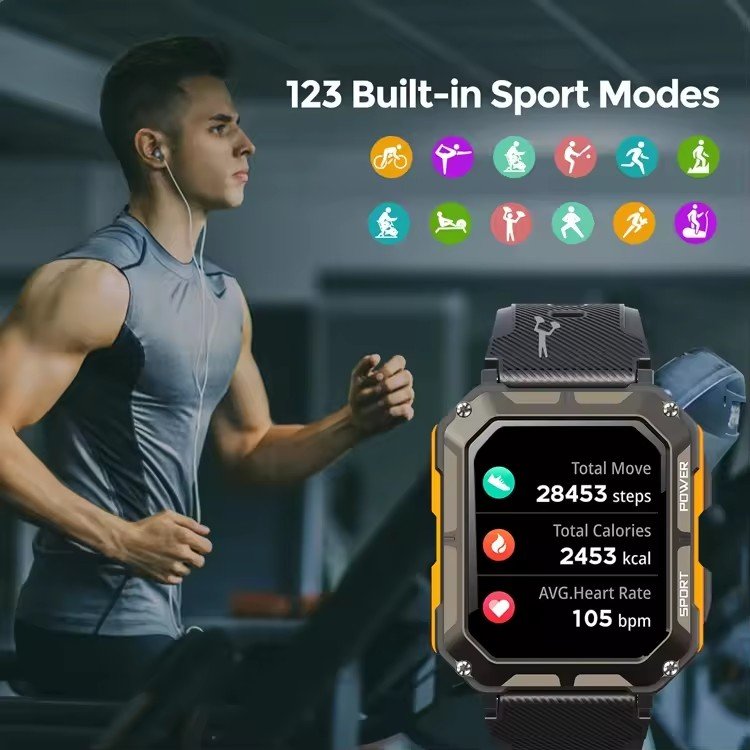 2024 C20 Pro Smartwatch 1.83 inch Screen IP68 Waterproof Heart Rate Monitor Outdoor Men Fitness Sport BT Call Smart Watch C20Pro