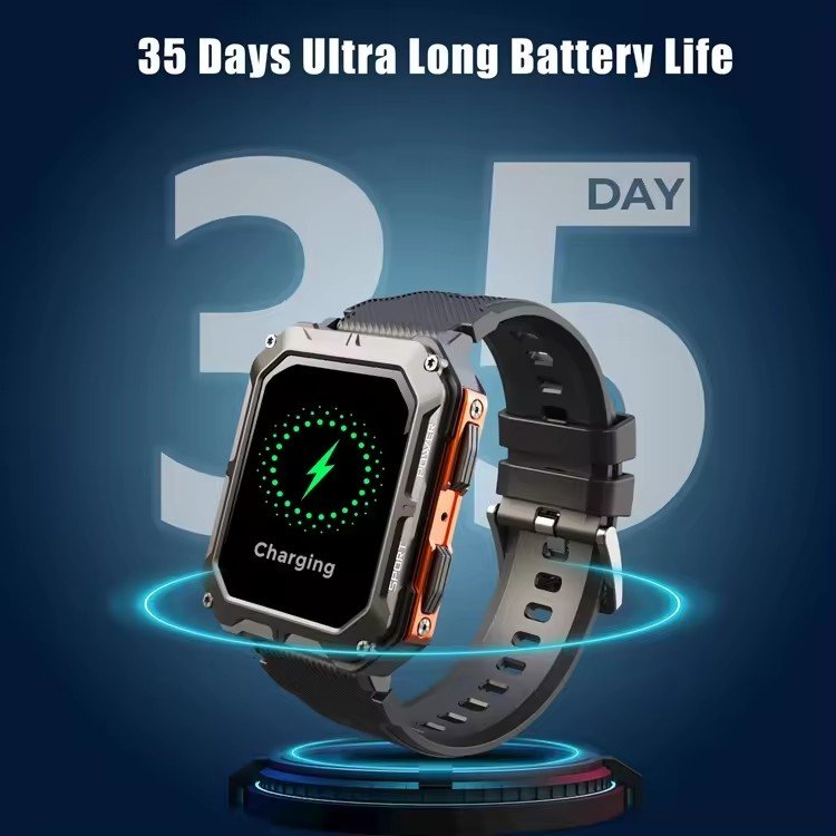 2024 C20 Pro Smartwatch 1.83 inch Screen IP68 Waterproof Heart Rate Monitor Outdoor Men Fitness Sport BT Call Smart Watch C20Pro