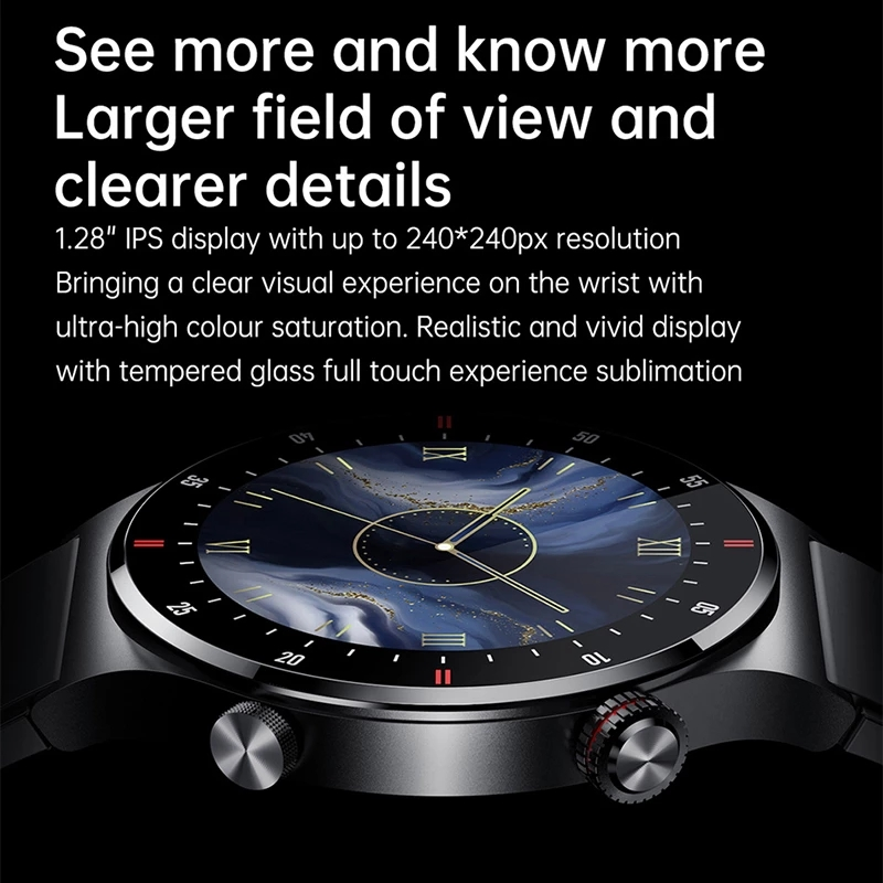 2024 New Sport Tracker Wearable Devices QW33 Smart watch Men Full Touch Screen Smart Watch Bt Call Heart Rate Monitor
