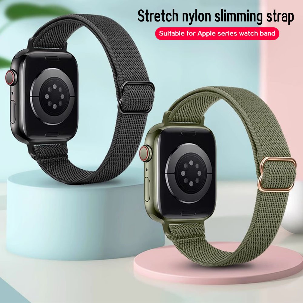 Elastic Nylon Strap Watch Bands for Smart Watches Luxury Sport Features Slim Breathable Nylon Watchbands