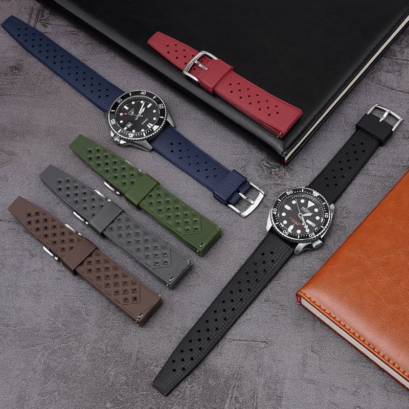 Fast Shipping Watchbands New Diver Waterproof Silicone Watch Bands 20mm 22mm Quick Release Rubber Smart Watch Straps