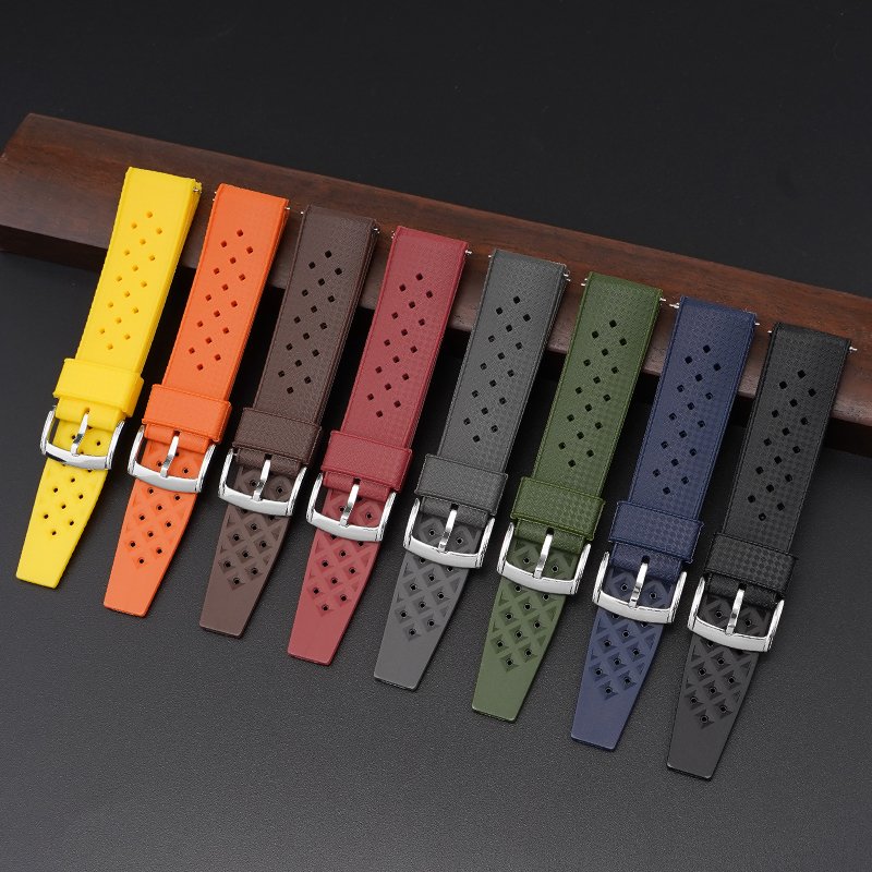 Fast Shipping Watchbands New Diver Waterproof Silicone Watch Bands 20mm 22mm Quick Release Rubber Smart Watch Straps
