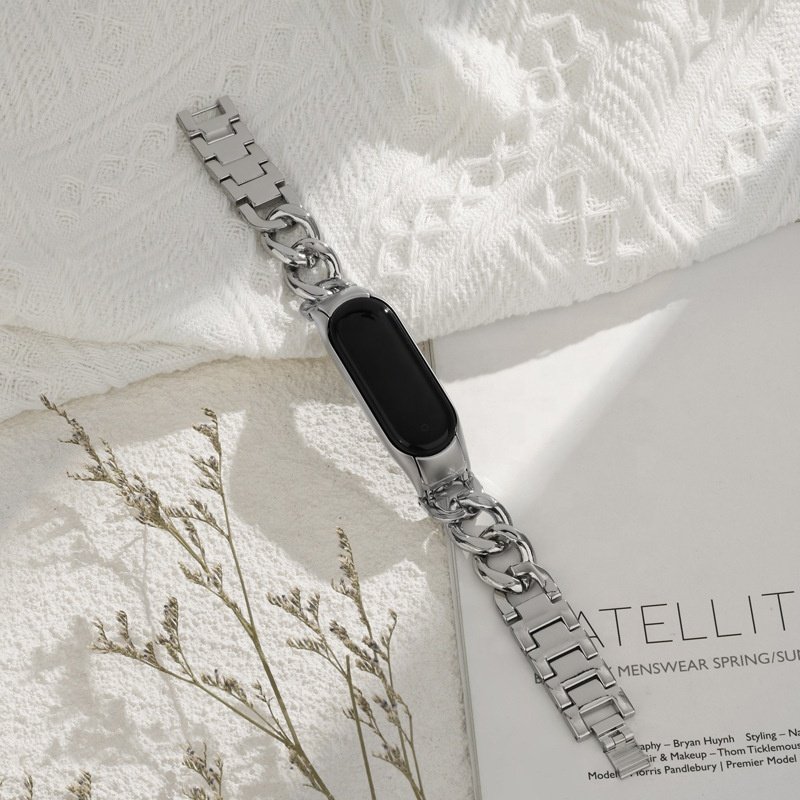 Fashion Metal Slim Watch Band Chain Smart Watch Strap For Xiaomi 8 7 5 6 4