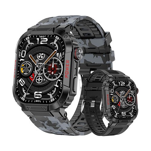 Three proof sports men smart watch IP68 waterproof Portuguese Ukrainian Arabic language compass games BT call smart watch