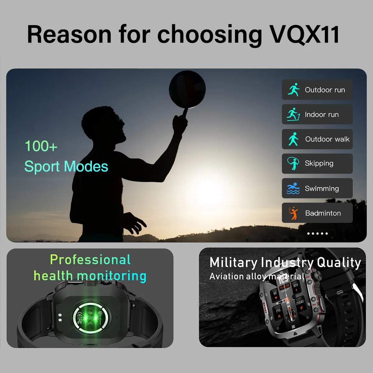 QX11 factory three anti 30 meters waterproof swimming heart rate blood oxygen health monitoring blue tooth phone smart watch