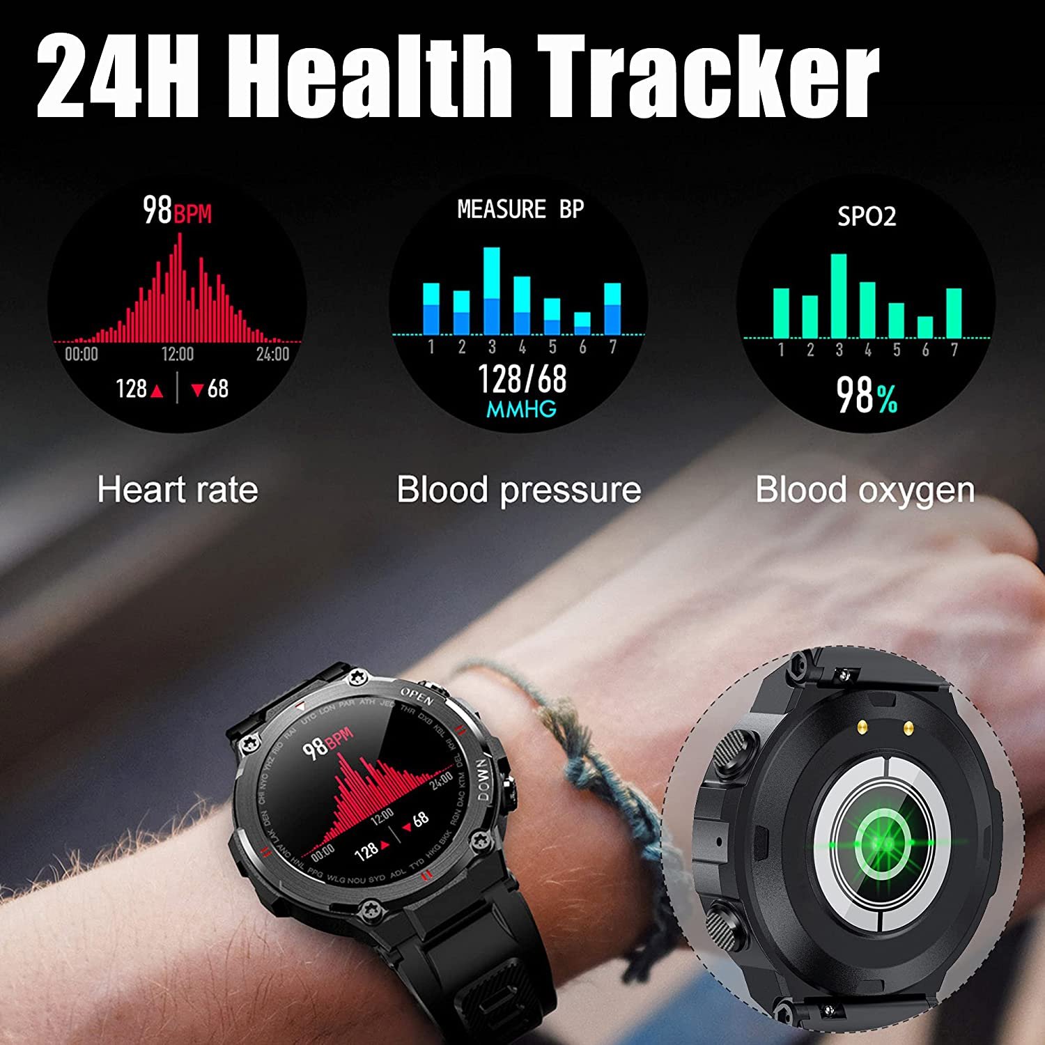 K22 Smartwatch Heart Rate Monitor Sleep Fitness Tracker Bluetooth Smart Watch Reloj Waterproof Sport Watches For Men Women