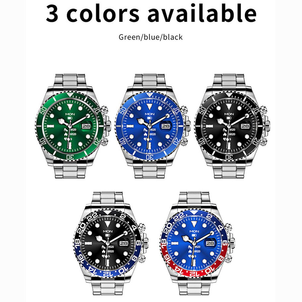 Fashion Business Style AW12 Smart Watch IP68 Waterproof Multifunction Steel Strap Round Screen Sports Smart Bracelet for Men