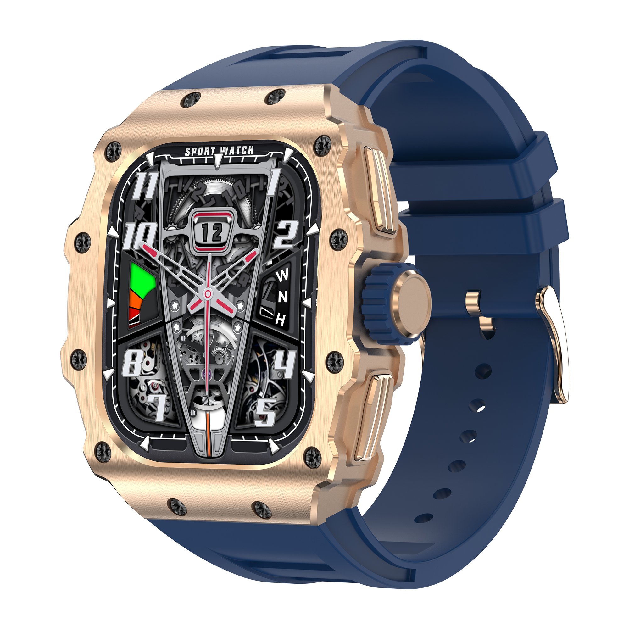 New AK65 1.95" AMOLED Sport Outdoor SmartWatch 2024 for IP68 Bt call heart rate detection android reloj smart watch 2024