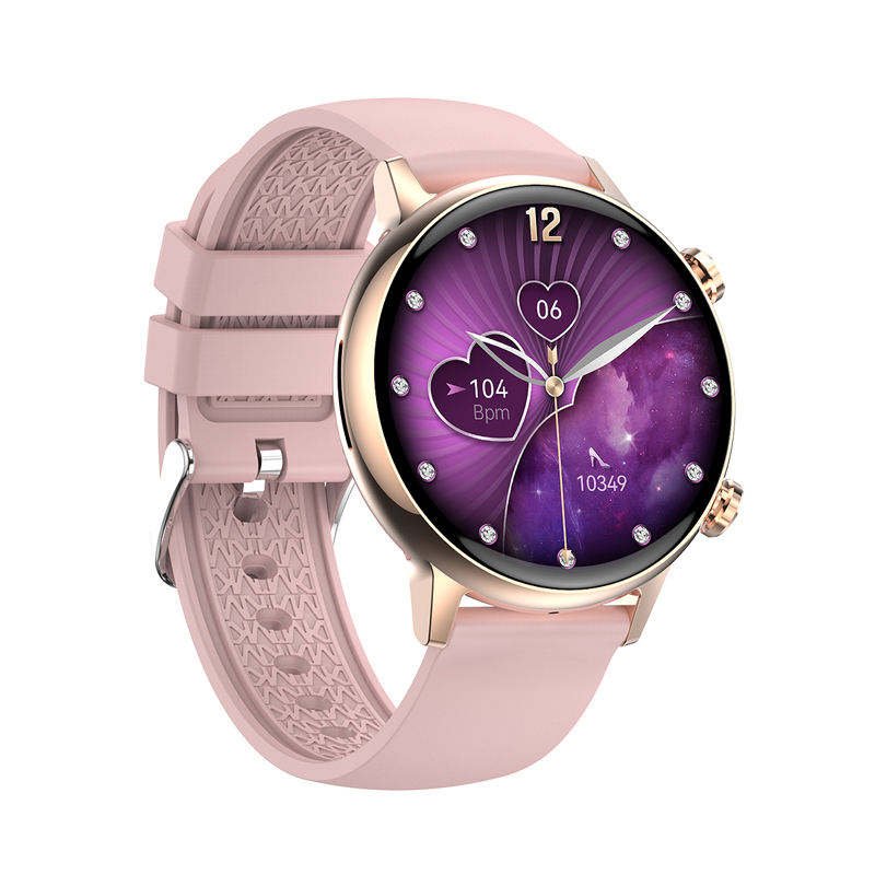 Heart rate Real blood oxygen monitoring HK39 ladies women smart watch waterproof gold stainless steel amoled smartwatch 2023