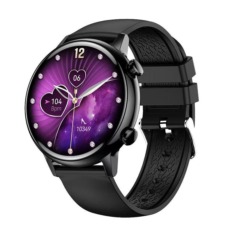 Heart rate Real blood oxygen monitoring HK39 ladies women smart watch waterproof gold stainless steel amoled smartwatch 2023