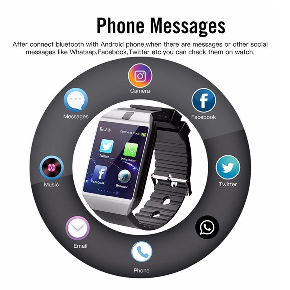 Smart Watch Mobile Watch Phones Camera Sim Video Call Wifi Touch Screen Smart watch