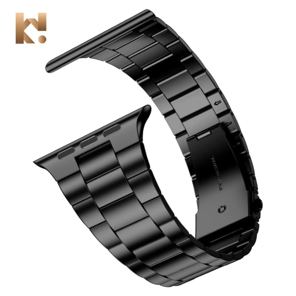 Keepwin Metal Stainless Steel Belt Strap for Apple iWatch Series 9 8 7 6 5 4 3 2 1 Wrist Smart Watch Accessories Strap Band