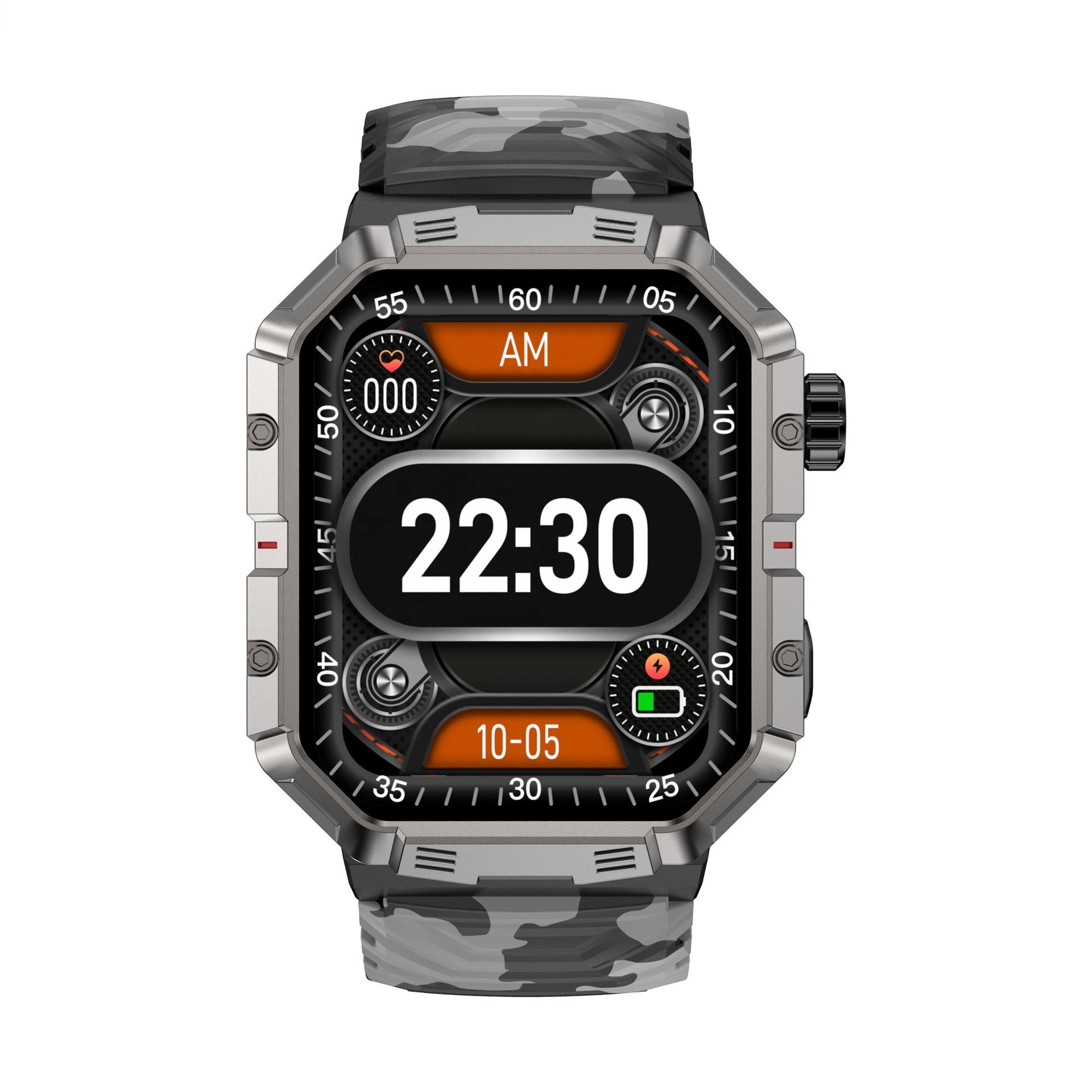 New GW55 Watch Latest Outdoor Triple Defense Smart Bracelet 2.02 inch TFT Display Breathing Training Smart Watch