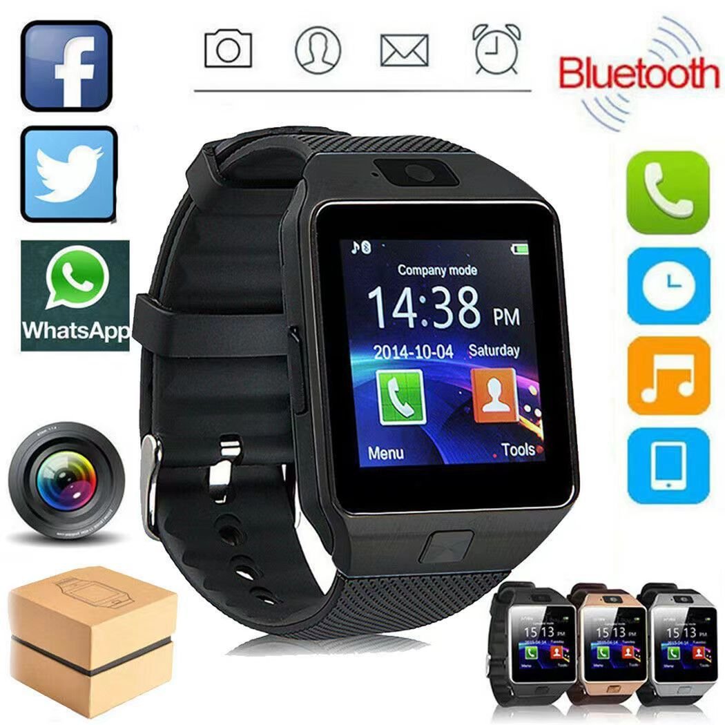 Original DZ09 U8 A1 BT Smartwatches For Smartphones Health Watches Android Smart Watch Band With Cameras in Retail Box