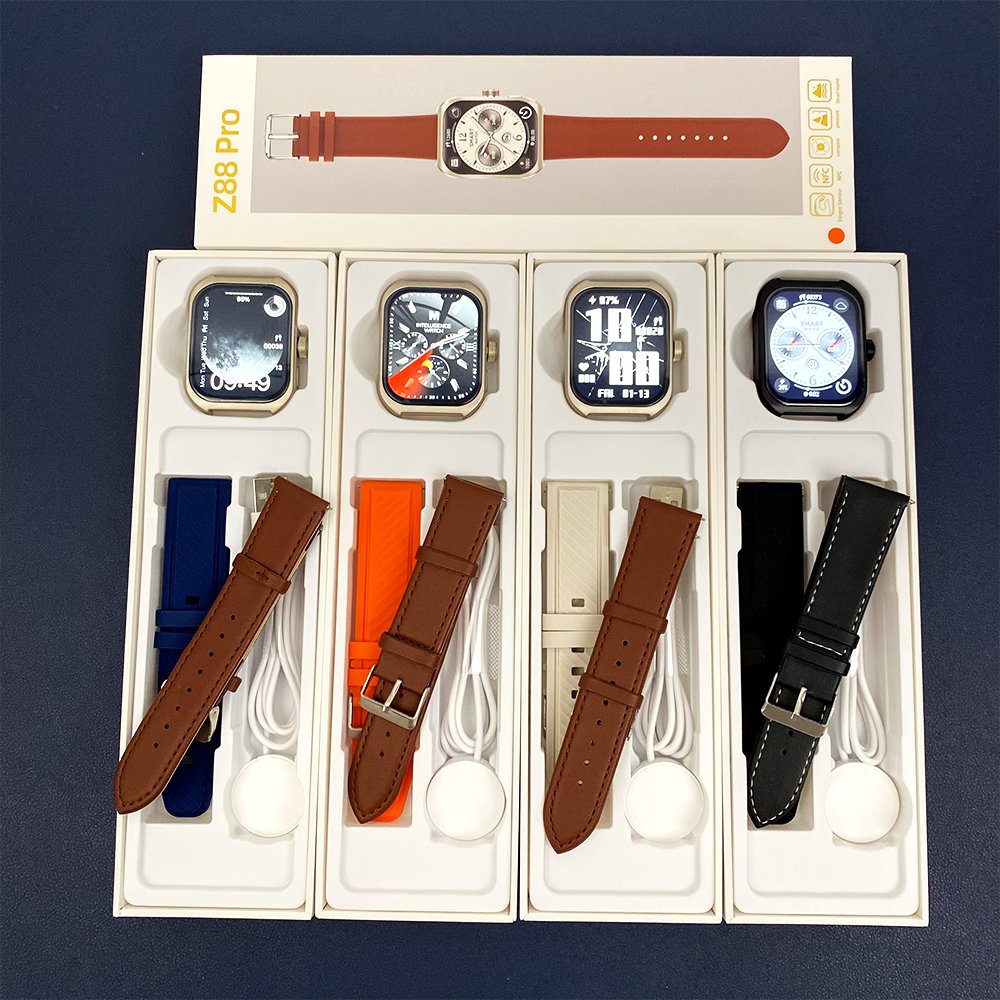 2024 OEM ODM Round Smart Watch Z83 Max Private Custom Box Boot Logo Reloj Inteligente NFC Island 3 Straps Band Smartwatch Z83max