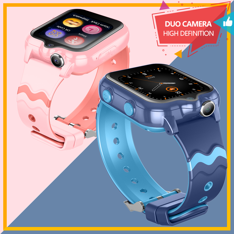 D35 Hot Sale Dual cameras 4G kids smart watch with calling Lbs Wifi Location Video 1.69 Large screen Smart Watches For Kids