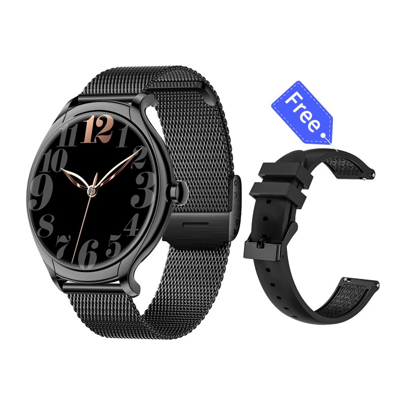 Karen M Quality Women Smart Watch KM30 with Two Watchbands, 1.39inch Full HD Display Support Call Custom Watch Faces