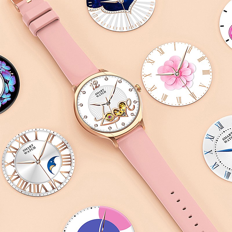 Karen M Quality Women Smart Watch KM30 with Two Watchbands, 1.39inch Full HD Display Support Call Custom Watch Faces