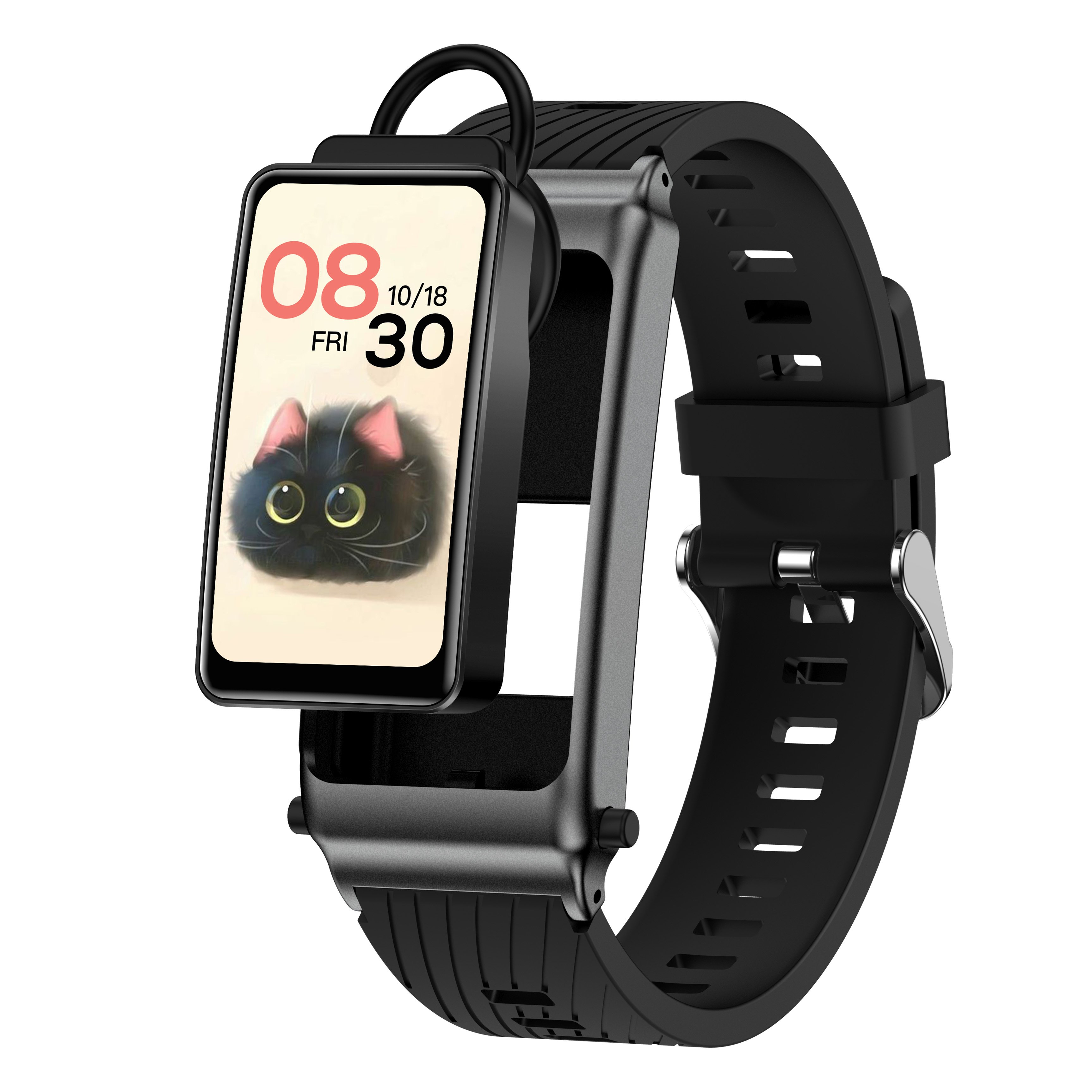 2 in 1 K80 Smart Bracelet with Earbuds Wireless BT Call 1.57inch Body Temperature Fitness Sports Smart Watch Headset