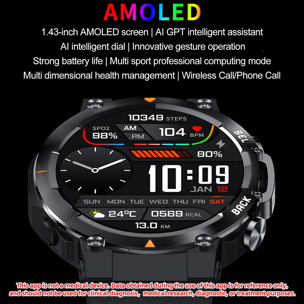 SENBONO MAX18 round Hot sports Smartwatch Men AMOLED big Screen answer calls long standby Women Men Smart watch for IOS Android