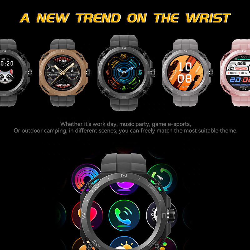 2023 New Reloj HW3Cyber Smart Watch Round Screen Men Women Sports Bracelet BT Call HW3 Cyber Smart Watch Waterproof