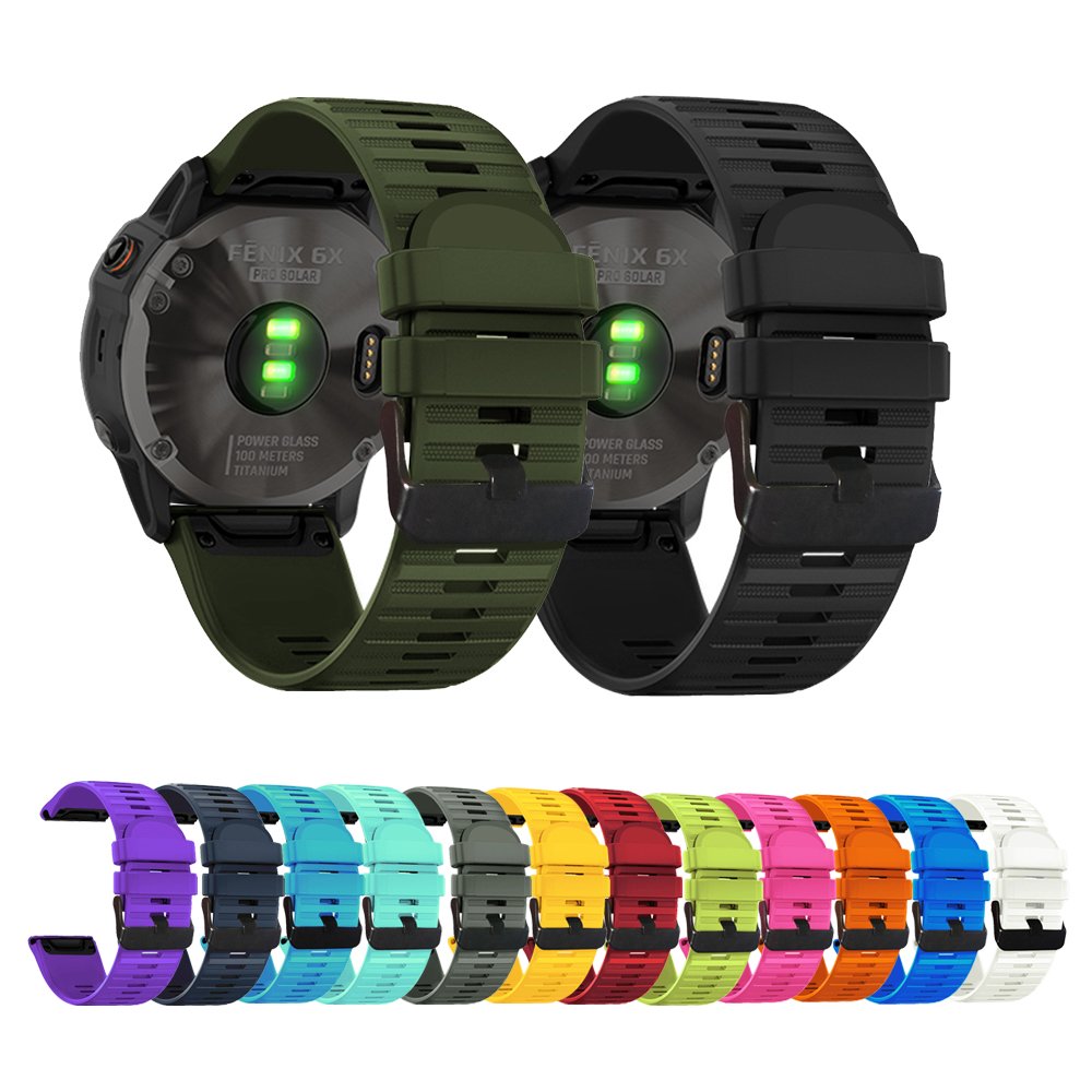 20mm 22mm Quick Release Silicone Smart Watch Band Straps For Garmin Fenix 6 6S 5 5S Forerunner945