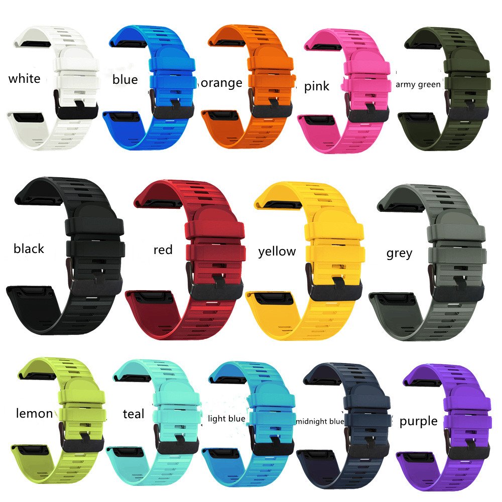 20mm 22mm Quick Release Silicone Smart Watch Band Straps For Garmin Fenix 6 6S 5 5S Forerunner945