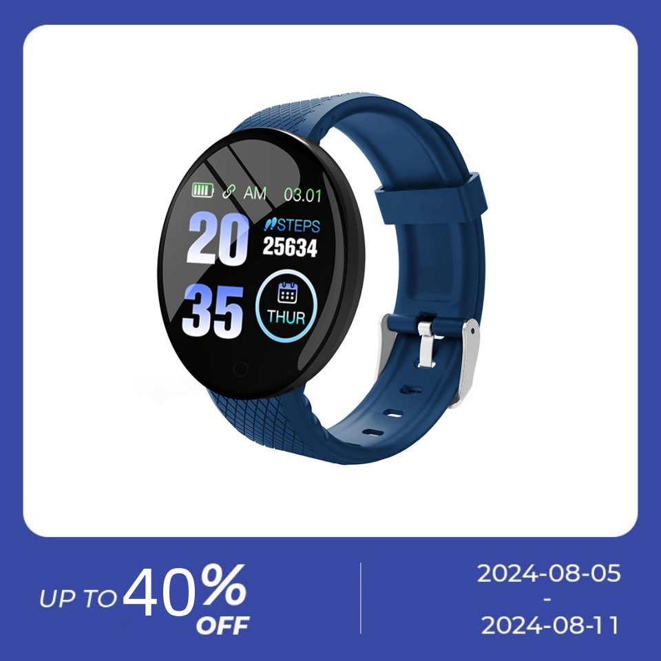 Low price Round smart Watch sport Heart Rate Monitor Smartwatch D18 Smart Watch For Men Women Band Bracelet