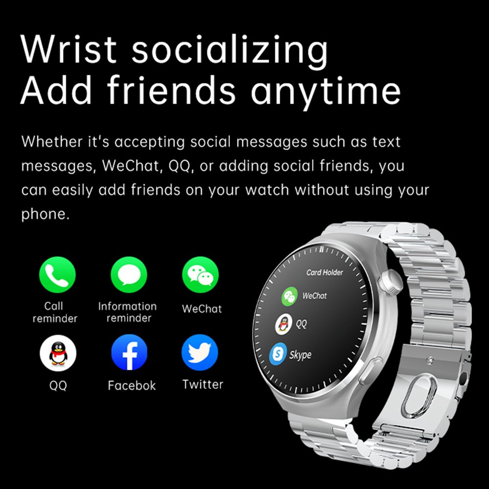 GS Watch 4 Pro 2 Strap 1.56" Round Reloj inteligente Smartwatch 2024 Montre intelligente Sports Fashion Smart watch Hombre Mujer