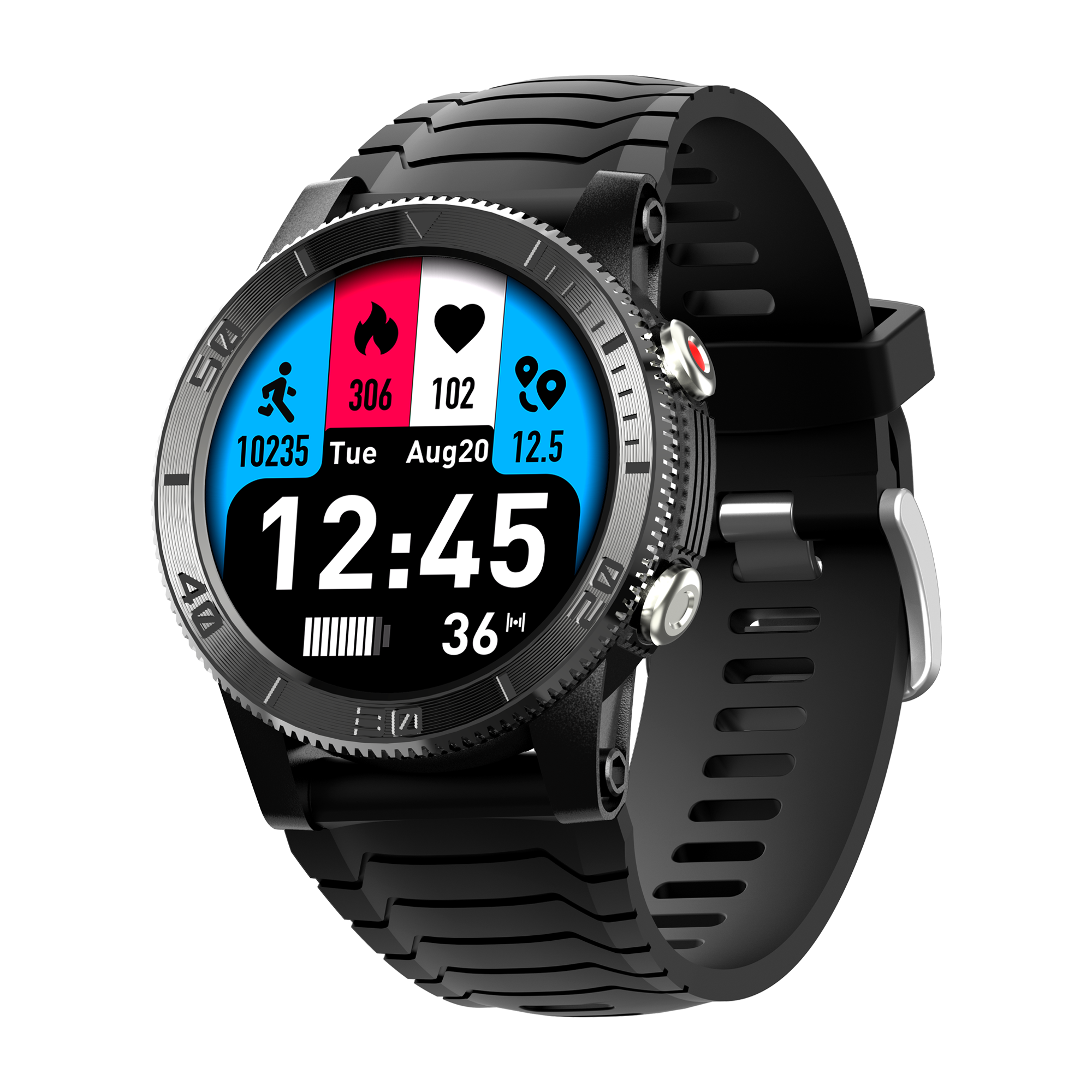 Decwin CR130 Smart Watch GPS Positioning Compass Heart Rate Monitoring Outdoor Sport 1.3" HD Touch Screen Smartwatch Waterproof