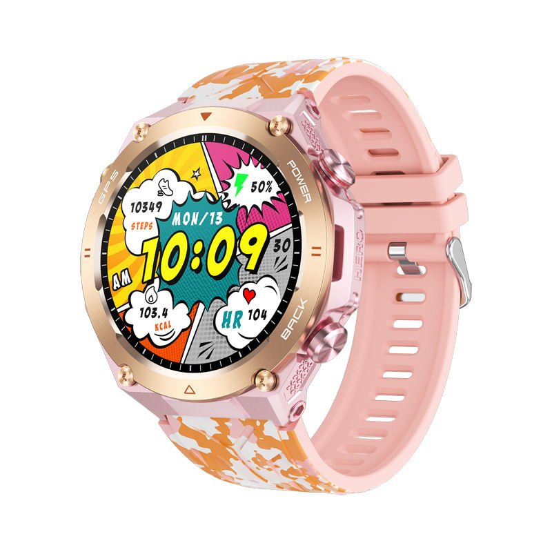 Outdoor GPS Sport Smart Watch KC82 With 1.45" Life Waterproof 650Mah Big Battery Reloj Smartwatch For Man Smart Watch 2024