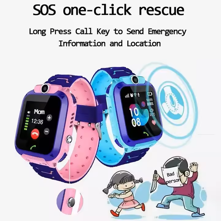 New Kids Smart Watch 2g/3g/4g Sim Card Lbs Tracker Sos Camera Children Android Technology IP68 2G LTE SIM Watch Phone OLED