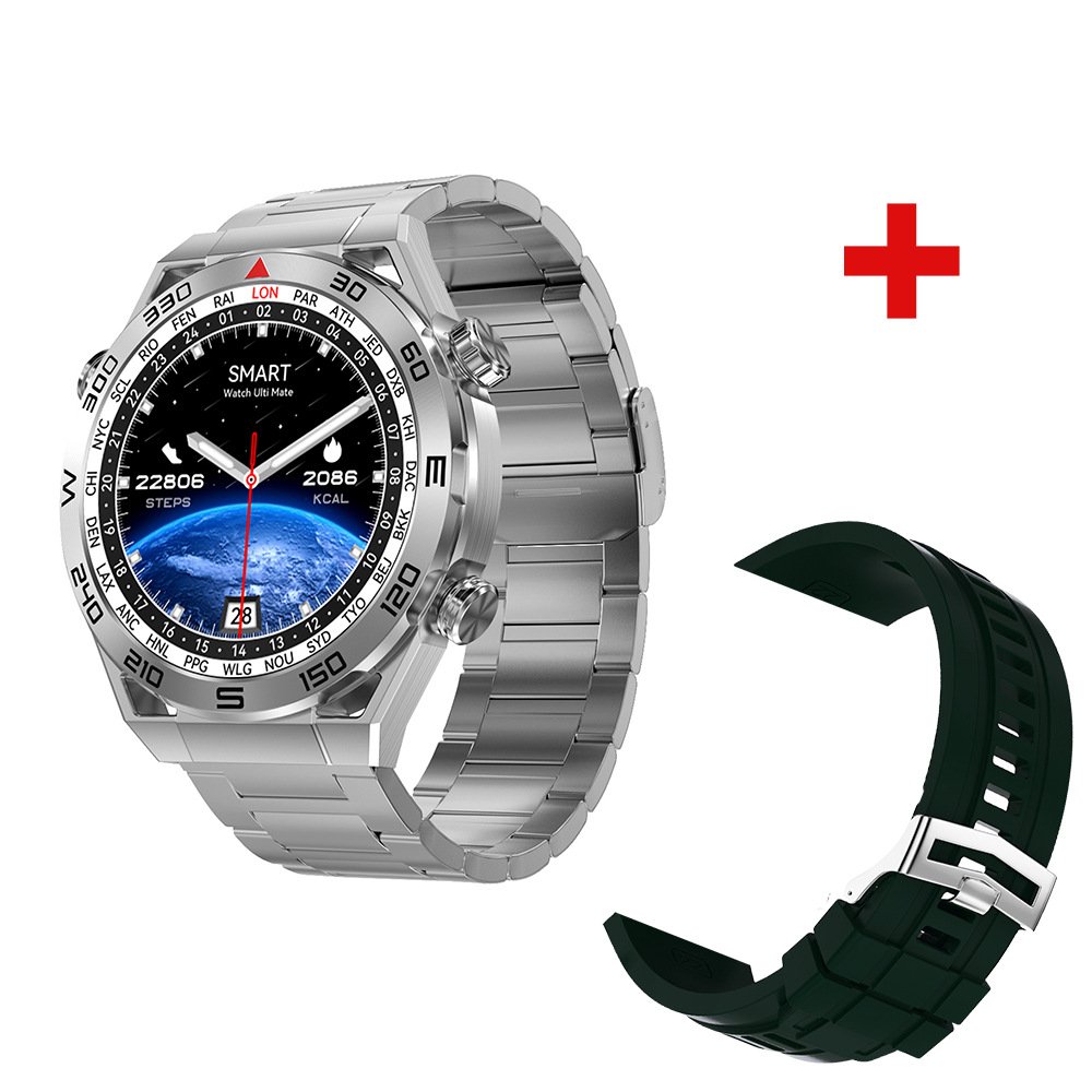 2024 Hot Sale DT Ultra Mate Smart Watch Business Sports NFC IP68 Waterproof BT Call Wireless Charge with Double Straps Watch