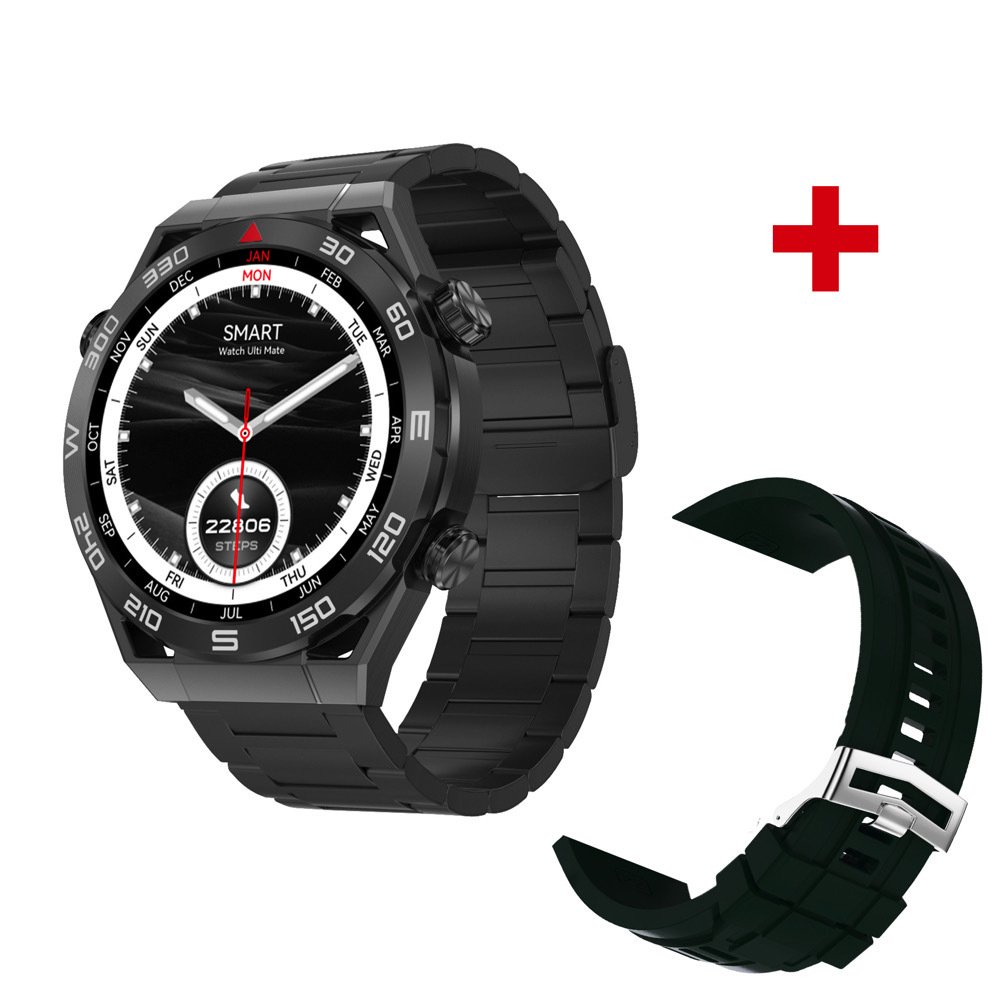 2024 Hot Sale DT Ultra Mate Smart Watch Business Sports NFC IP68 Waterproof BT Call Wireless Charge with Double Straps Watch