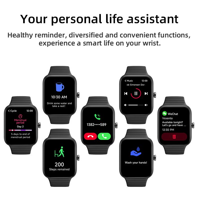 IDW15 Smartwatch IOS&Android Heart Rate Spo2 IP68 Waterproof Smart Watch bracelet Sport Style 1.8 Inch Smart watch Alexa Voice