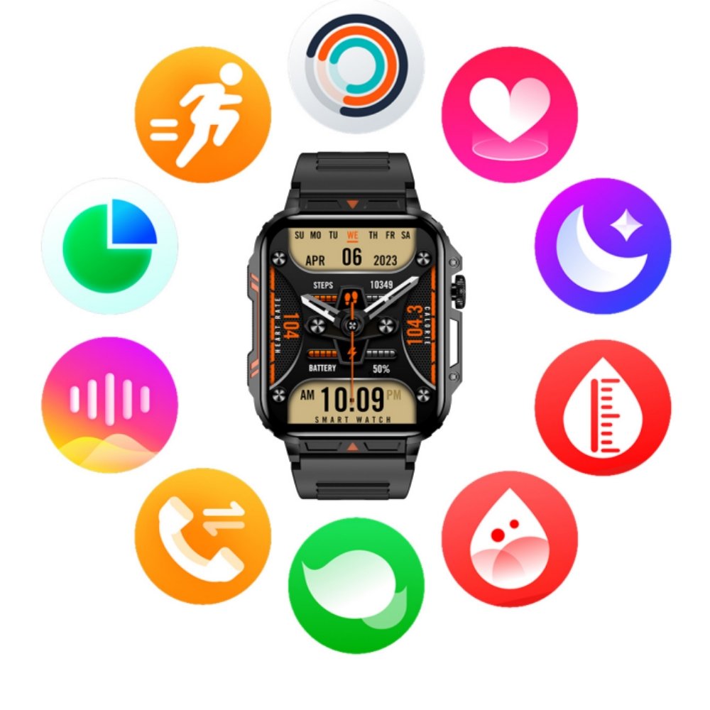 Bluetooth smart watch L81 Outdoor Sports Watch Mountaineering Fitness Heart Rate Monitor Phone call Smartwatch for men