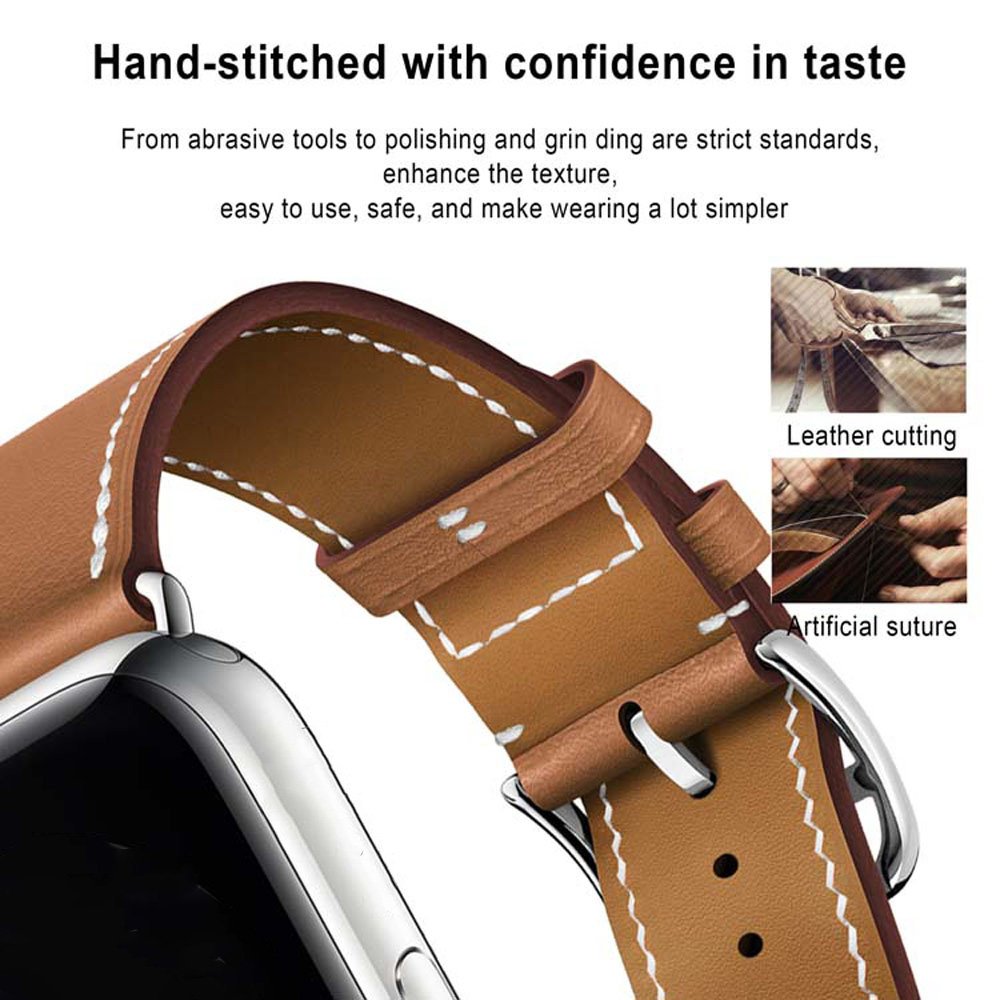 Wholesale Men Women Wrist Luxury Herms Genuine Leather Smart Watch Strap Coolyep for Apple i watch Band for Samsung