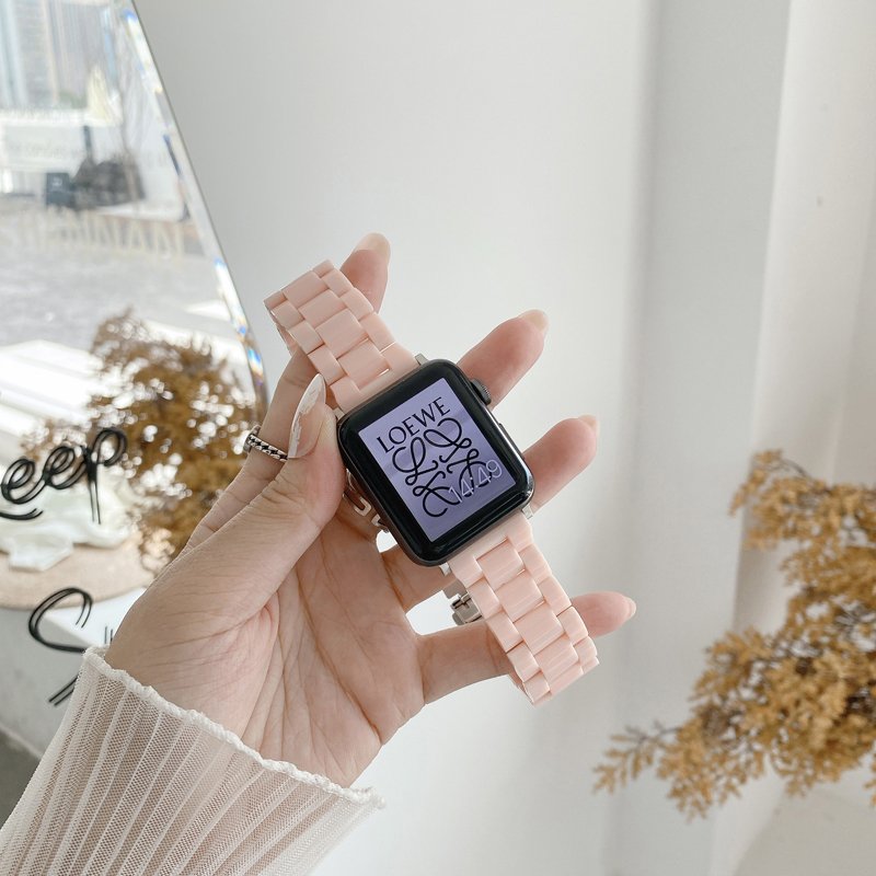 New arrival latest design PC Ceramic watchband smart watch band designers strap for apple watch band strap