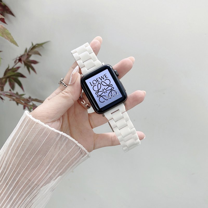 New arrival latest design PC Ceramic watchband smart watch band designers strap for apple watch band strap