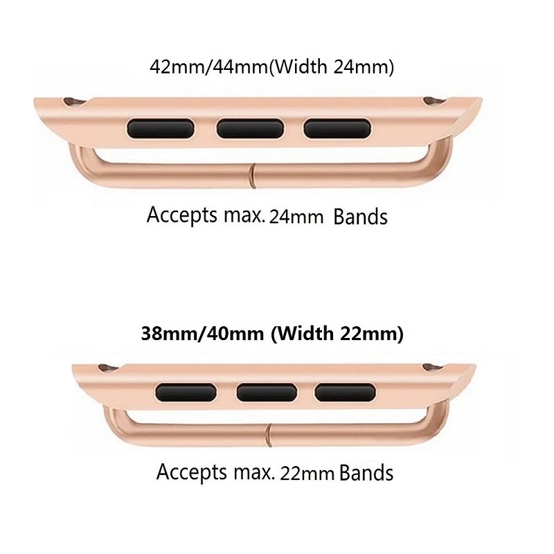 Keepwin Stainless Steel 316L Smart Watch Band Part Adapter Screw Connector Model for Apple iWatch 38 40 41 42 44 45 49 mm