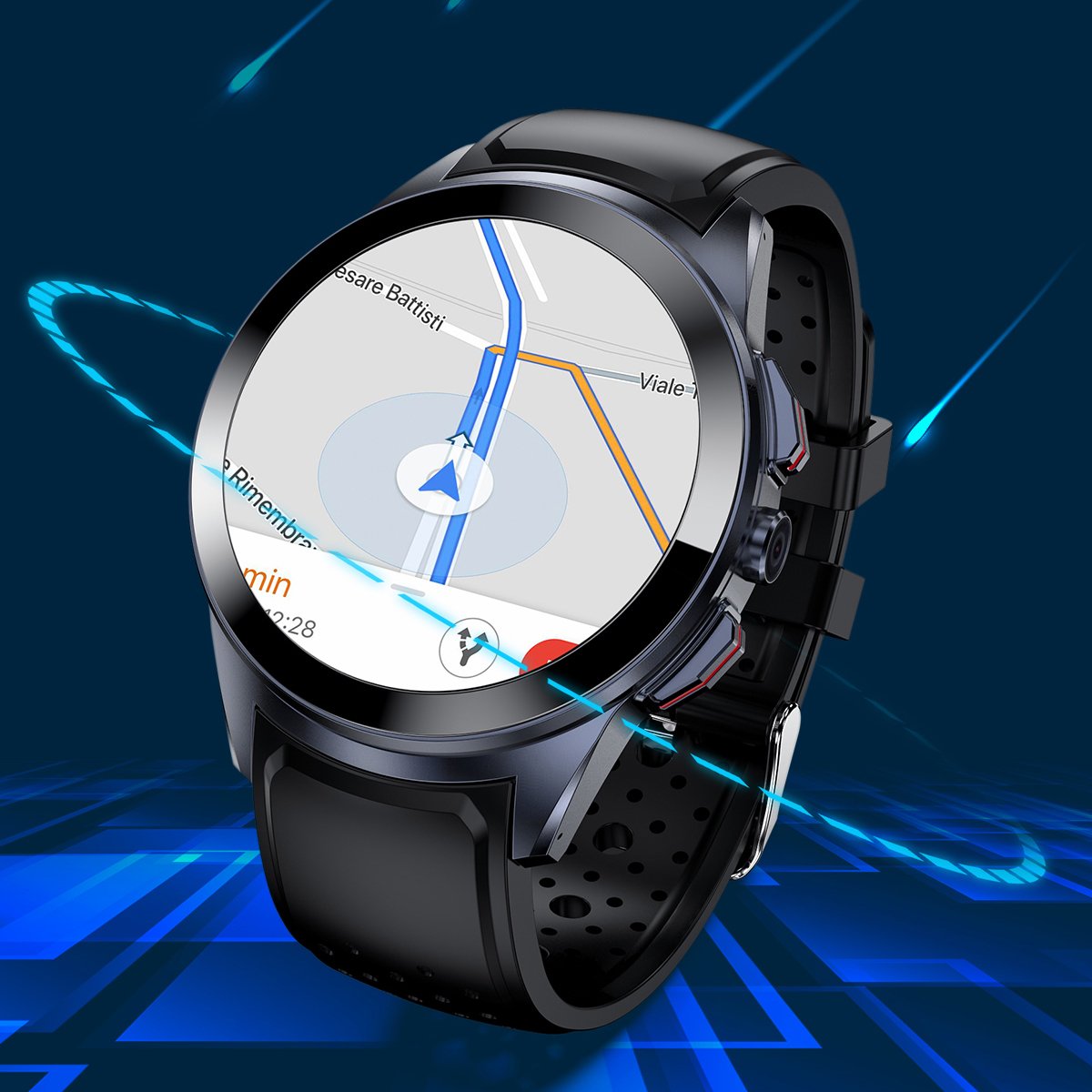 2-24 android smart watch GPS 4g WIFI Touch screen Amoled smart watches phone with camera and sim card