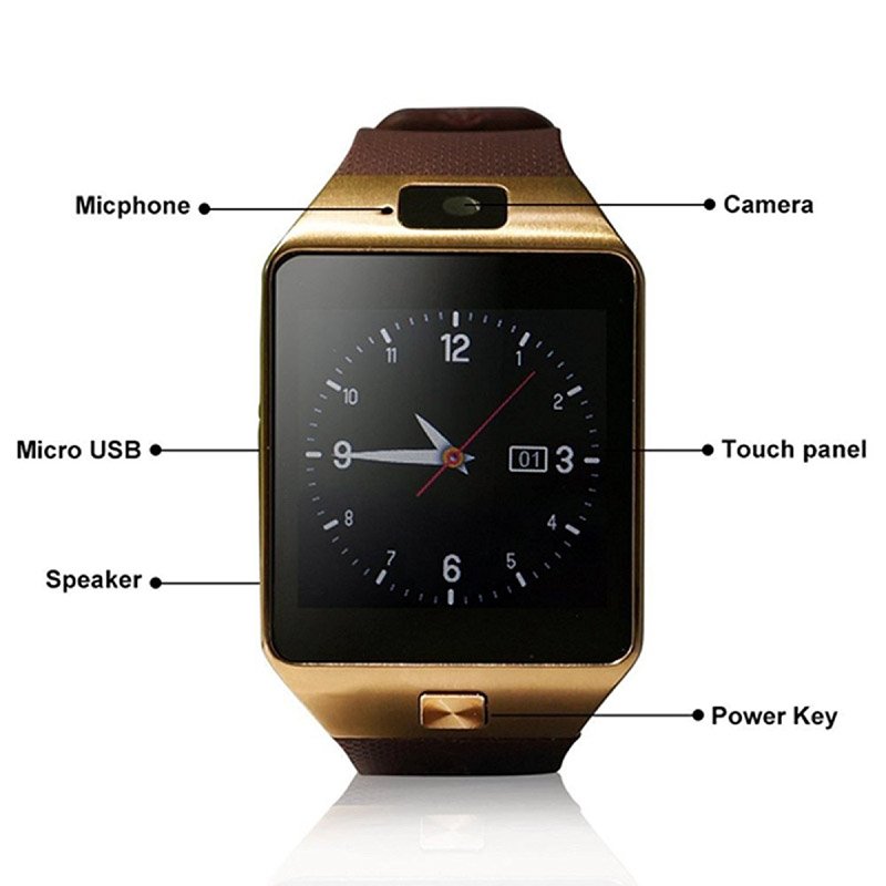 top selling portable sport smartwatch DZ09 with camera custom logo Mobile Smart Watch phone for android support sim card