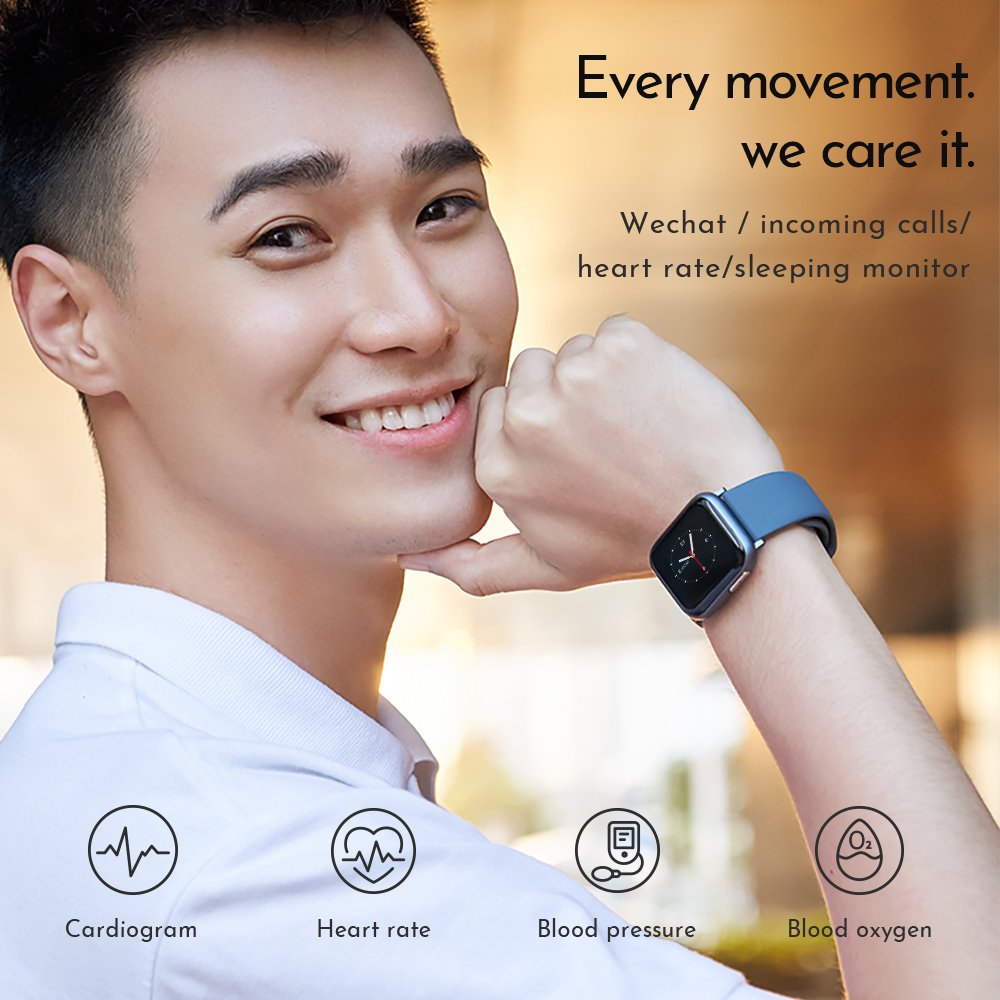 Medical Heart Rate Monitor Bracelet Blood Pressure Fitness Tracker IP67 Waterproof Sport IOS Android Smart Watch