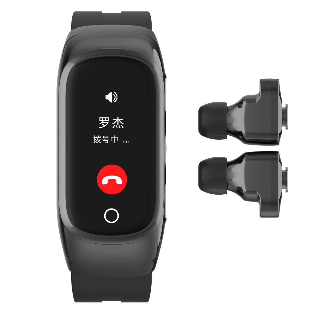Inteligente N8 smart bracelet blue tooth headset 0.96inch display BT call health monitoring ENC TWS earphone N8 smart watch