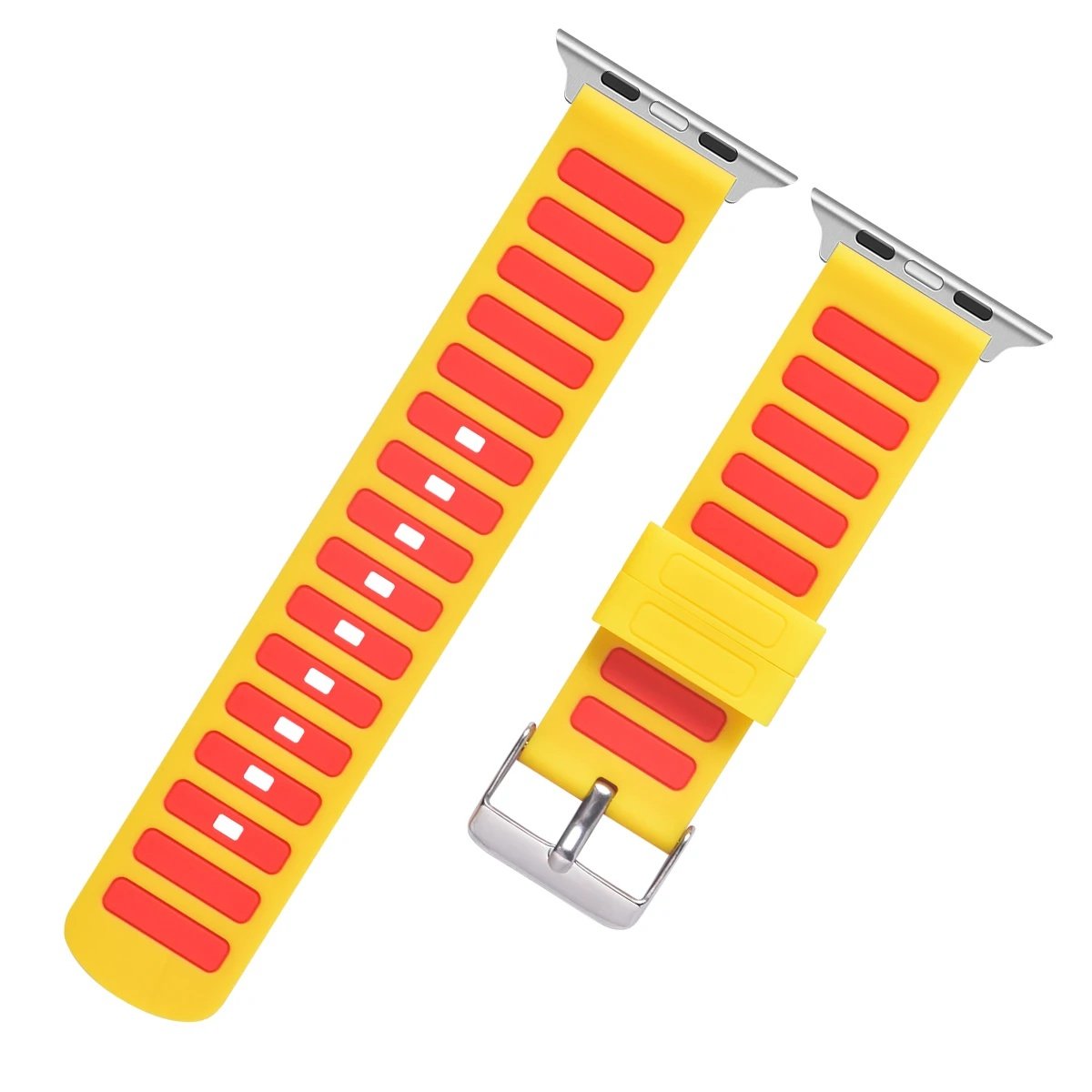 Fashion Sport 20mm Soft Rubber Durable Adjustable Silicone Watch Straps Watch Band For Apple Huawei Smart Watch