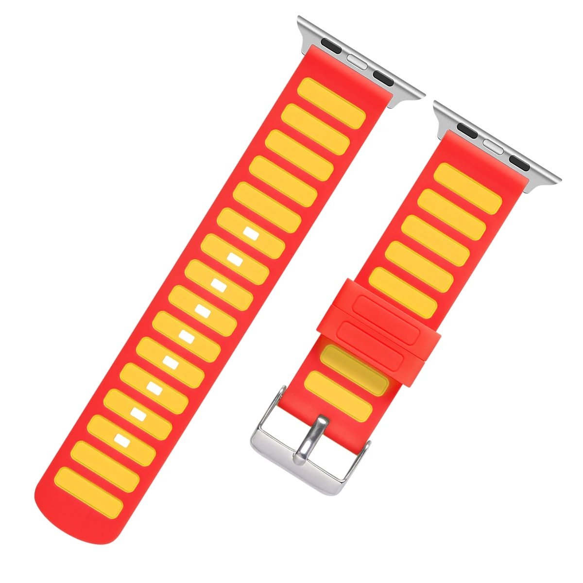 Fashion Sport 20mm Soft Rubber Durable Adjustable Silicone Watch Straps Watch Band For Apple Huawei Smart Watch