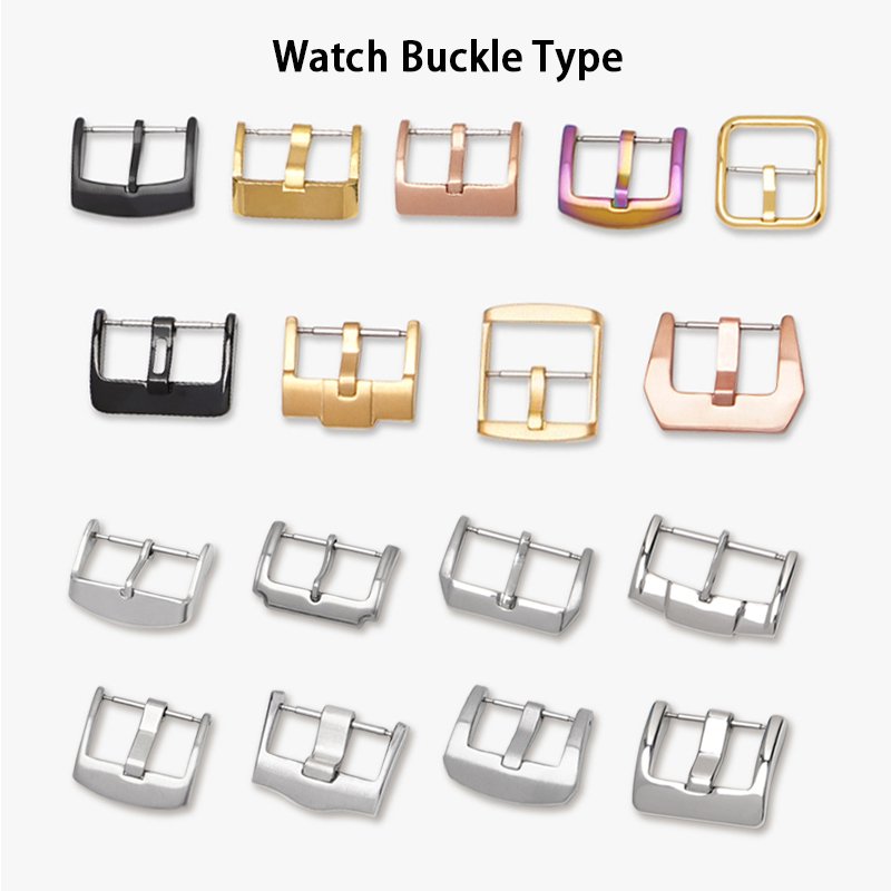 Silicone Rubber Leather Nylon FKM Watch Bands Strap Stainless Steel Watch Buckle Watch Accessories Packaging Custom Service Link