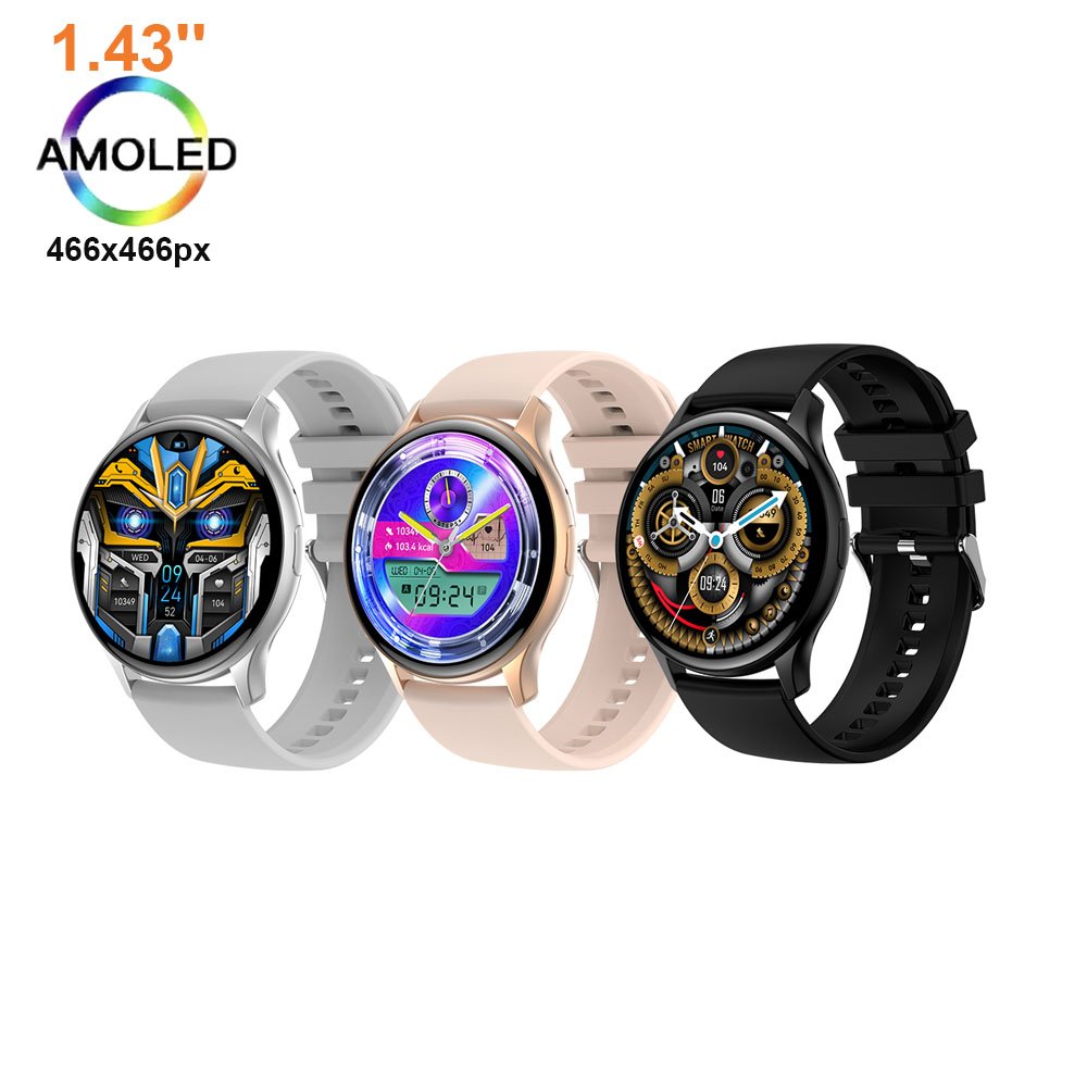 2023 Bracelet Men 1.43'' AMOLED HD screen IP68 deep waterproof smart watch HM89 BT call Wholesale smart watch support OEM order